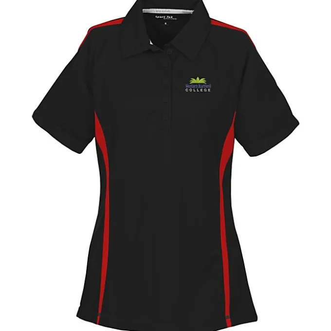 Performance Pique Mesh Colorblock Polo - Ladies'