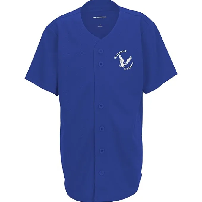 Performance Tough Mesh Full Button Jersey - Youth - Screen