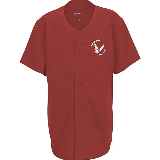 Performance Tough Mesh Full Button Jersey - Youth - Screen