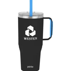 Perka Portofino Vacuum Mug with Straw - 36 oz