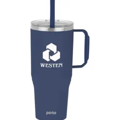 Perka Portofino Vacuum Mug with Straw - 36 oz