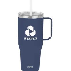 Perka Portofino Vacuum Mug with Straw - 36 oz