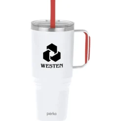 Perka Portofino Vacuum Mug with Straw - 36 oz
