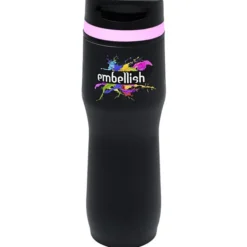 Persona Caturra Vacuum Tumbler - 16 oz - Black - Full Color - 24 hr