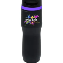 Persona Caturra Vacuum Tumbler - 16 oz - Black - Full Color - 24 hr