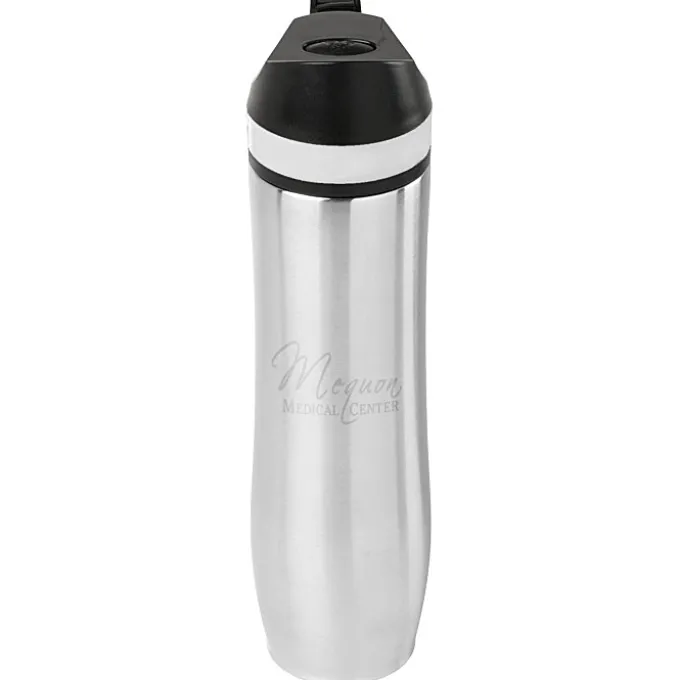 Persona Wave Vacuum Sport Bottle - 20 oz. - Laser Engraved - 24 hr