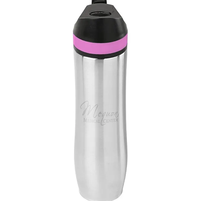 Persona Wave Vacuum Sport Bottle - 20 oz. - Laser Engraved - 24 hr