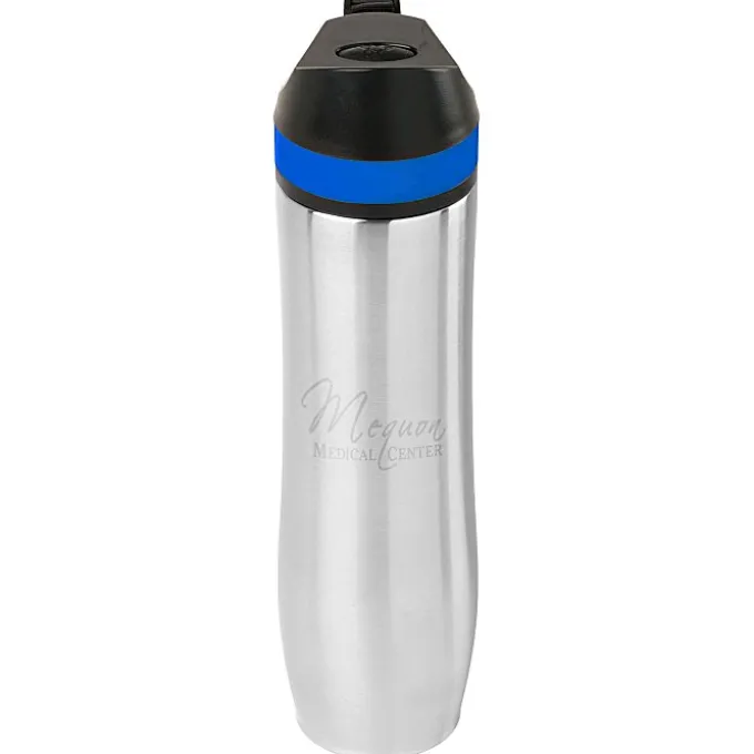 Persona Wave Vacuum Sport Bottle - 20 oz. - Laser Engraved - 24 hr