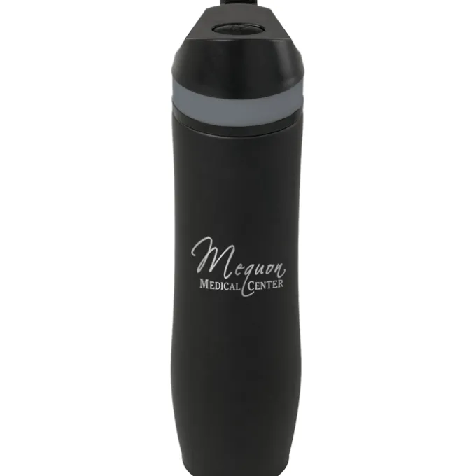 Persona Wave Vacuum Sport Bottle - 20 oz - Black - Laser Engraved