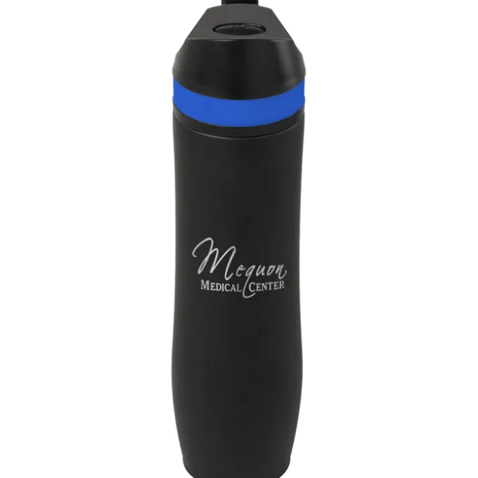 Persona Wave Vacuum Sport Bottle - 20 oz - Black - Laser Engraved