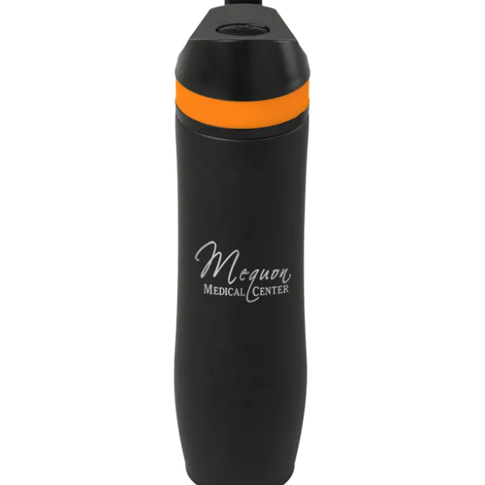 Persona Wave Vacuum Sport Bottle - 20 oz - Black - Laser Engraved
