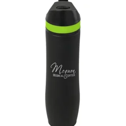 Persona Wave Vacuum Sport Bottle - 20 oz. - Black - Laser Engraved - 24 hr