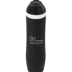 Persona Wave Vacuum Sport Bottle - 20 oz. - Black - Laser Engraved - 24 hr