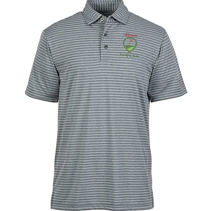 PGA Tour Heather Feeder Stripe Polo