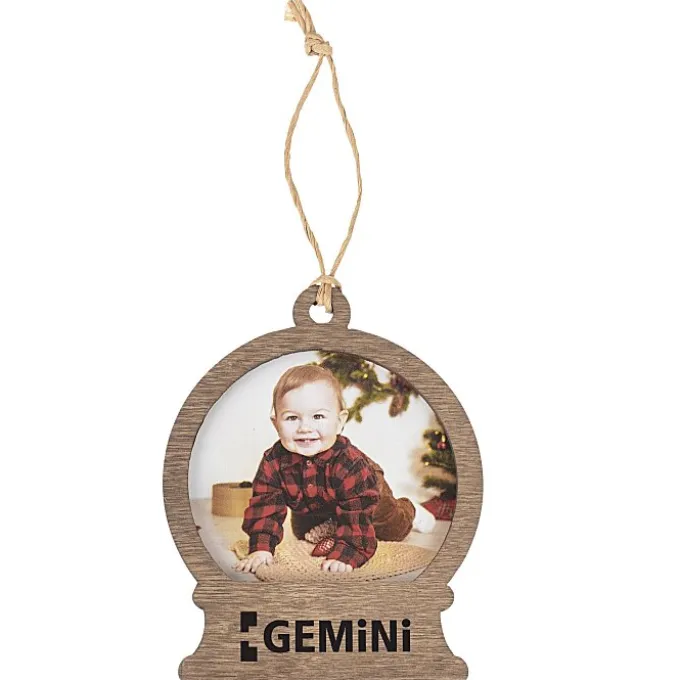 Photo Snowglobe Wood Ornament