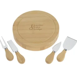 5-Piece Swivel Top Bamboo Cheese Board