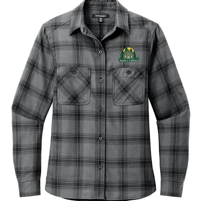 Plaid Flannel Two Pocket Shirt - Ladies'