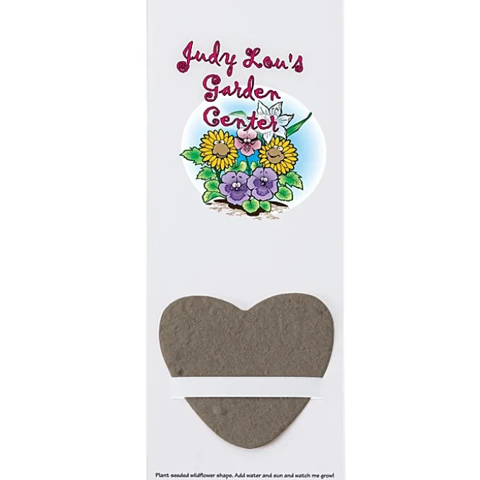 Plant-A-Shape Flower Seed Bookmark - Heart - 24 hr