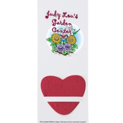 Plant-A-Shape Flower Seed Bookmark - Heart - 24 hr