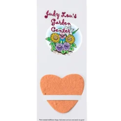 Plant-A-Shape Flower Seed Bookmark - Heart - 24 hr