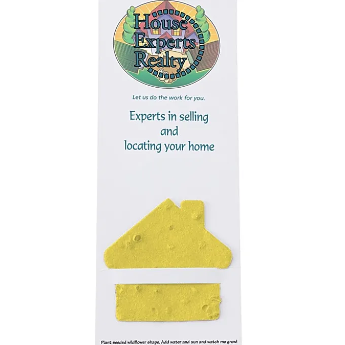 Plant-A-Shape Flower Seed Bookmark - House