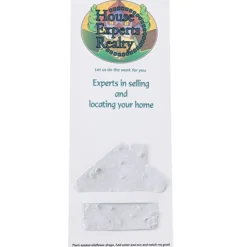 Plant-A-Shape Flower Seed Bookmark - House