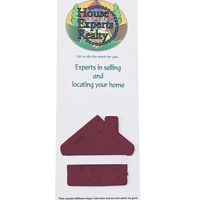 Plant-A-Shape Flower Seed Bookmark - House