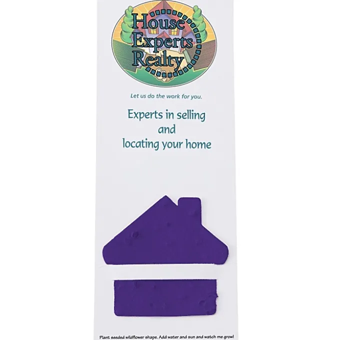 Plant-A-Shape Flower Seed Bookmark - House