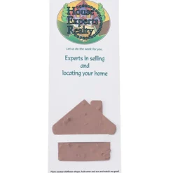 Plant-A-Shape Flower Seed Bookmark - House