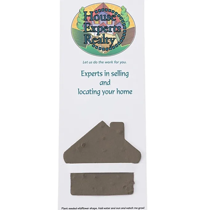 Plant-A-Shape Flower Seed Bookmark - House - 24 hr