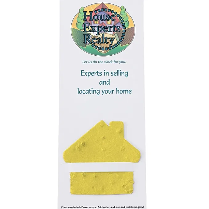 Plant-A-Shape Flower Seed Bookmark - House - 24 hr