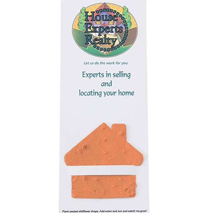 Plant-A-Shape Flower Seed Bookmark - House - 24 hr