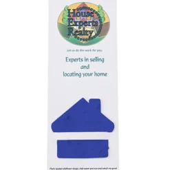Plant-A-Shape Flower Seed Bookmark - House - 24 hr