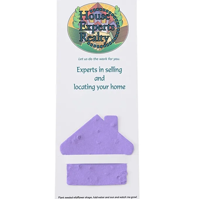 Plant-A-Shape Flower Seed Bookmark - House - 24 hr