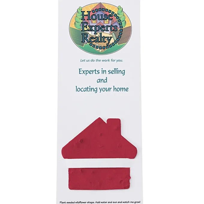 Plant-A-Shape Flower Seed Bookmark - House - 24 hr