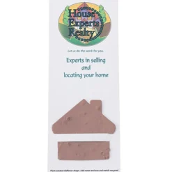 Plant-A-Shape Flower Seed Bookmark - House - 24 hr