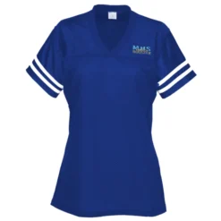 Poly Mesh Jersey V-Neck T-Shirt - Ladies' - Embroidered