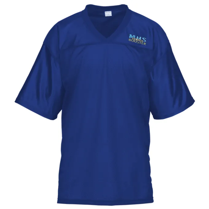 Poly Mesh Jersey V-Neck T-Shirt - Men's - Embroidered