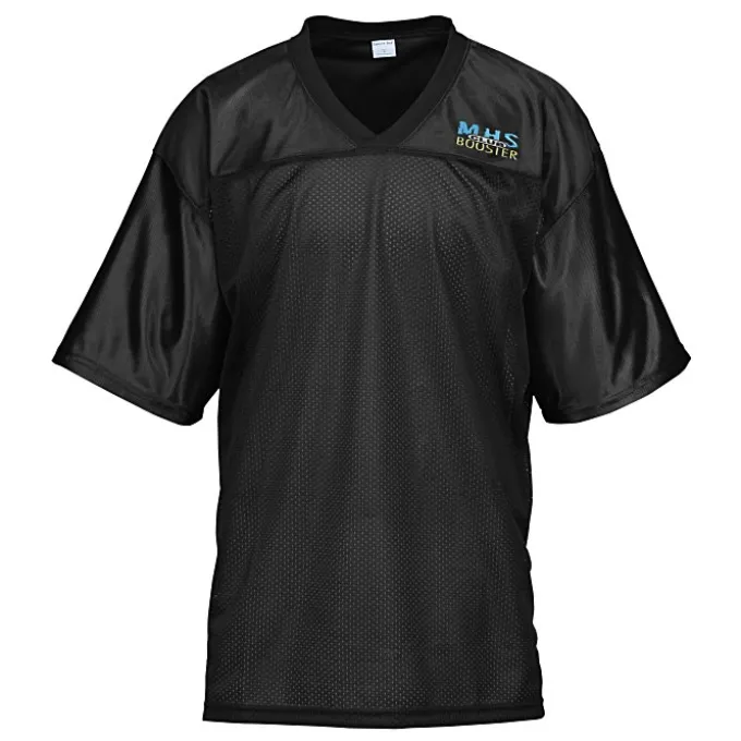 Poly Mesh Jersey V-Neck T-Shirt - Men's - Embroidered