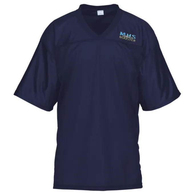 Poly Mesh Jersey V-Neck T-Shirt - Men's - Embroidered
