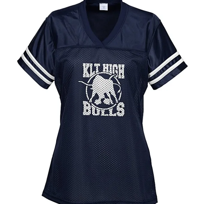 Poly Mesh Jersey V-Neck T-Shirt - Ladies'
