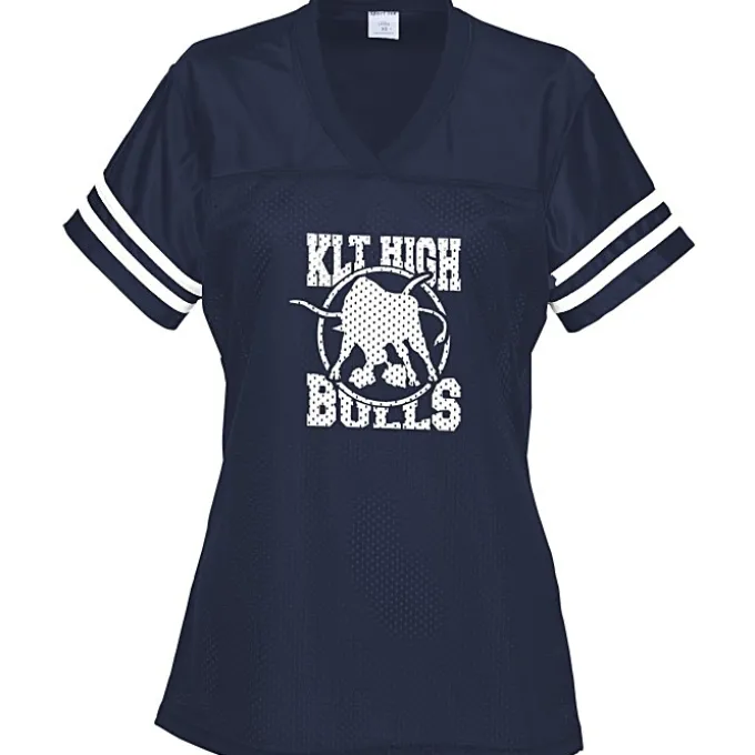 Poly Mesh Jersey V-Neck T-Shirt - Ladies'