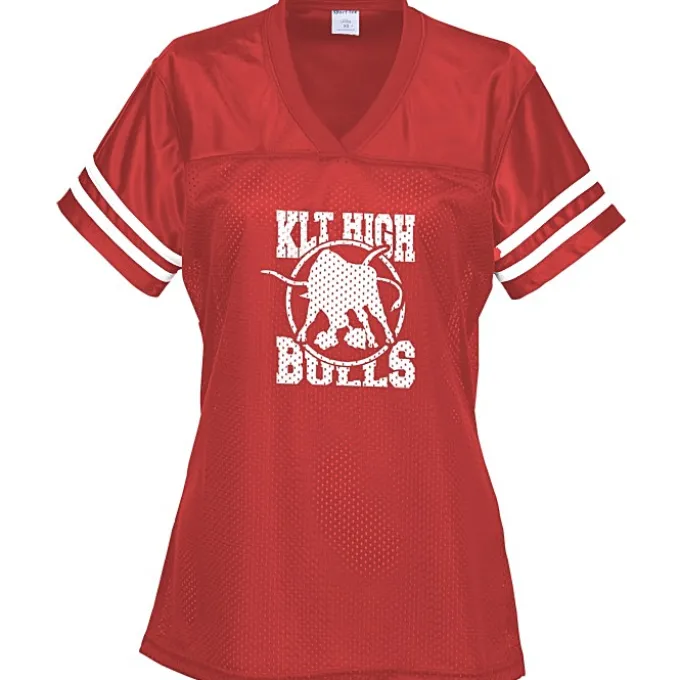 Poly Mesh Jersey V-Neck T-Shirt - Ladies'