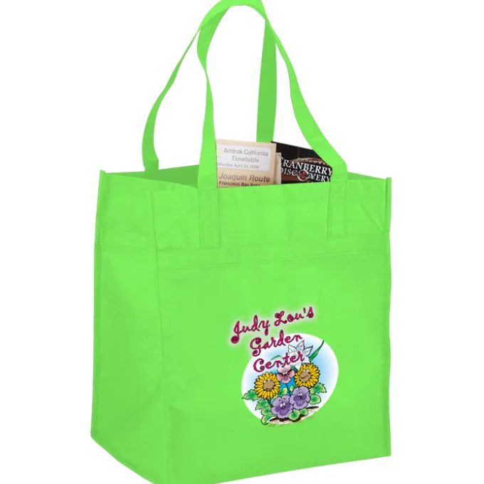 Polypropylene Reusable Grocery Bag - 15 inches x 13 inches - Full Color