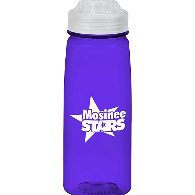 PolySure Grip 'N Sip Water Bottle with Flip Lid - 24 oz