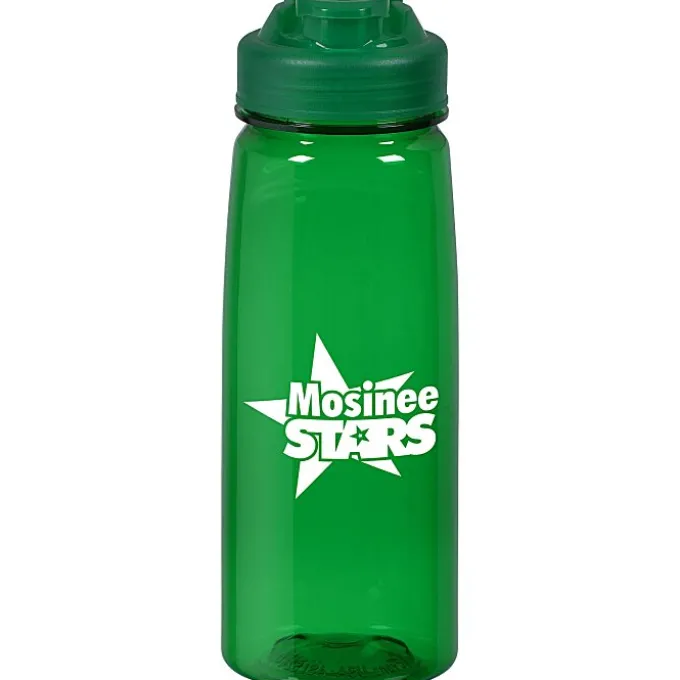 PolySure Grip 'N Sip Water Bottle with Flip Lid - 24 oz