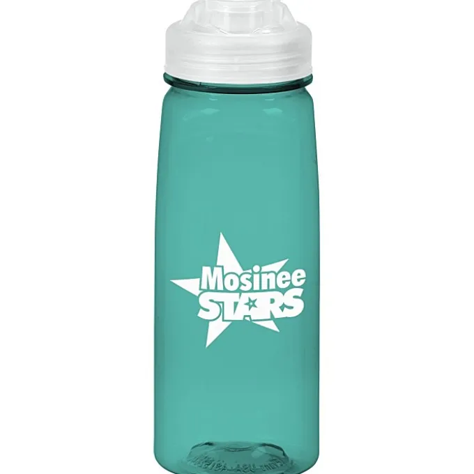 PolySure Grip 'N Sip Water Bottle with Flip Lid - 24 oz