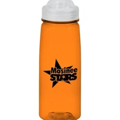 PolySure Grip 'N Sip Water Bottle with Flip Lid - 24 oz