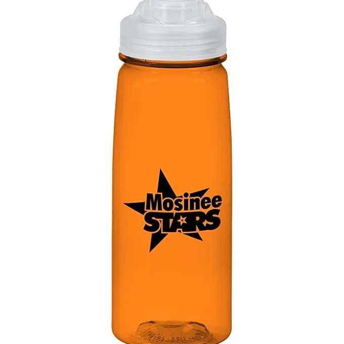 PolySure Grip 'N Sip Water Bottle with Flip Lid - 24 oz