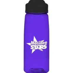 PolySure Grip 'N Sip Water Bottle with Flip Lid - 24 oz